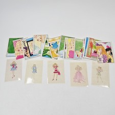 Random Lot 50 Vintage 1989 Panini Barbie Stickers Stickers  5 Clear Silhouettes