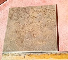 6x6 Brown Matte Ceramic Square Floor/Wall Tile Stone-Look Made in USA VTG many!