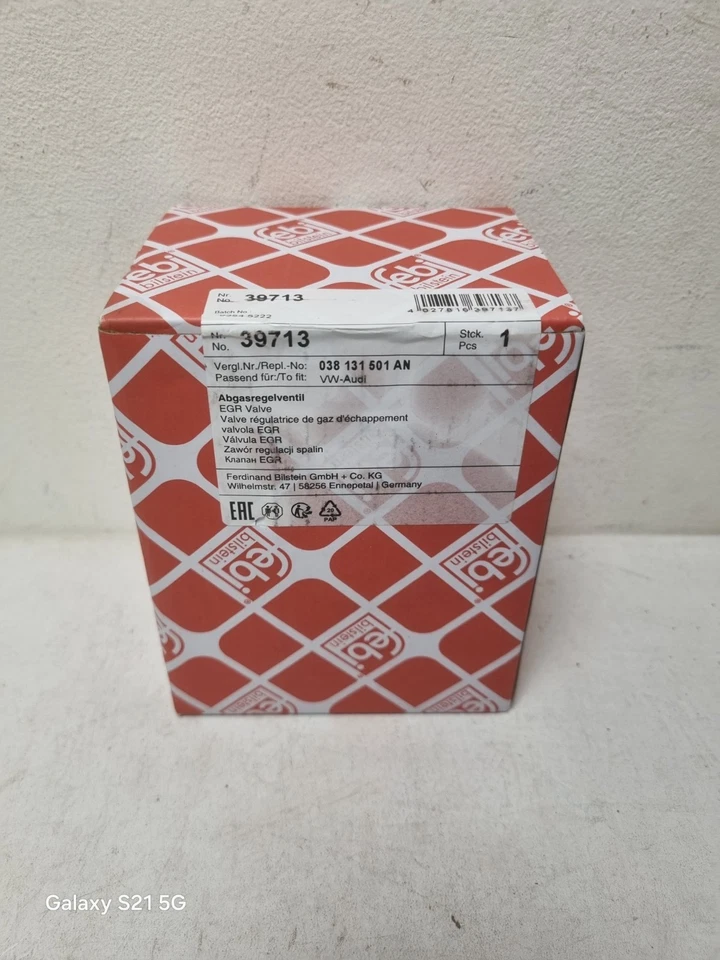 FEBI 39713 Vanne EGR pour Audi Dodge Jeep Seat Skoda VW Mitsubishi *NEUF* - Photo 1/2