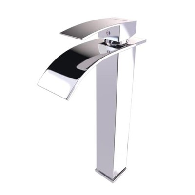 Hoch Wasserhahn Wasserfall Bad, Einhebelmischer, Waschtischarmatur Chrom, Ker...