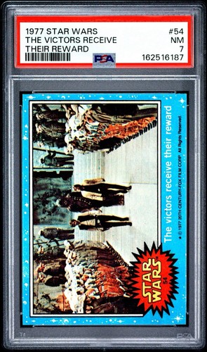 1977 Topps Star Wars #54 The victors receive their reward — PSA 7