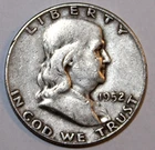 1952-D Franklin Half Dollar - 90% Silver - Circulated - #0261EB
