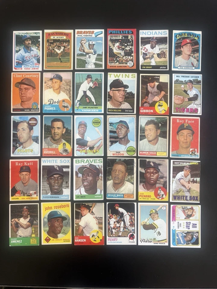 1958-82 Topps Hof Lot (46) Mickey Mantle Yogi Berra Willie Mays Aaron Maris Yaz - Image 2 of 4