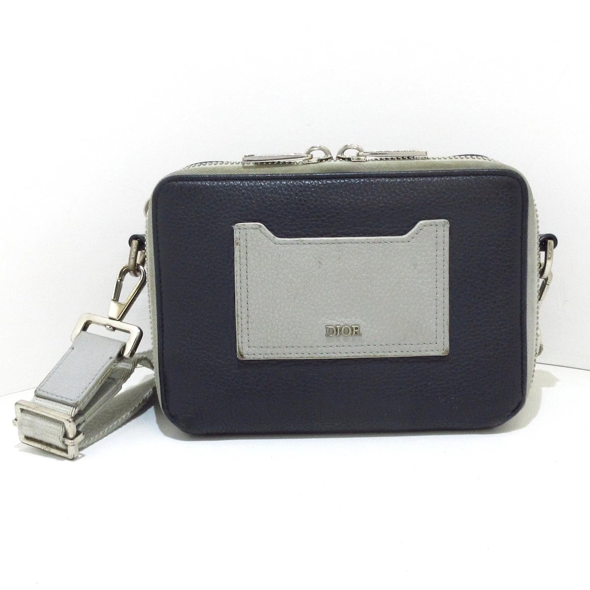 Portefeuille authentique DIOR/ChristianDior   2PUBC120GBC cuir gris marine autre style