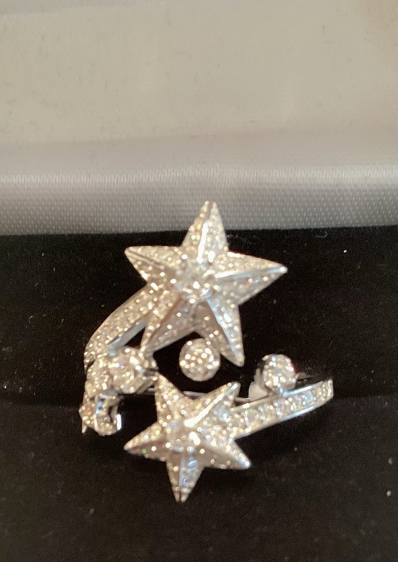 Moissanite~Women’s Multi-Star Ring~925 New~Sz 7