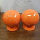 Fiestaware Orange Ball Salt and Pepper Shaker Set Poppy? Persimmon?
