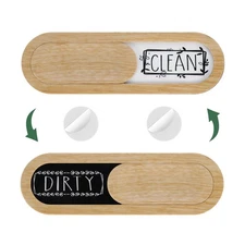 Dishwasher Magnet Clean Dirty Sign Oval Black/White Sign, Beige