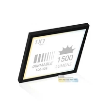 1x1 FT LED Square Surface Mount Panel, 5CCT 2700K/3000K/3500K/4000K/5000K Sel...