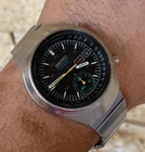 1970's Vintage Seiko Helmet 6139-7100 Automatic Watch Chronograph 42mm So Rare