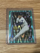 ROKI SASAKI 2025 Topps Chrome Update #USC73 AQUA RAYWAVE/199 Rookie LA Dodgers