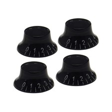 FLEOR 4PCS Black Guitar Knobs Volume Tone Control with Hot Top Shape for LP SG