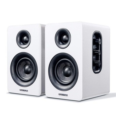 Sanyun SW208 3'' Active Bluetooth 5.0 Bookshelf Speakers   60W Carbon Fiber