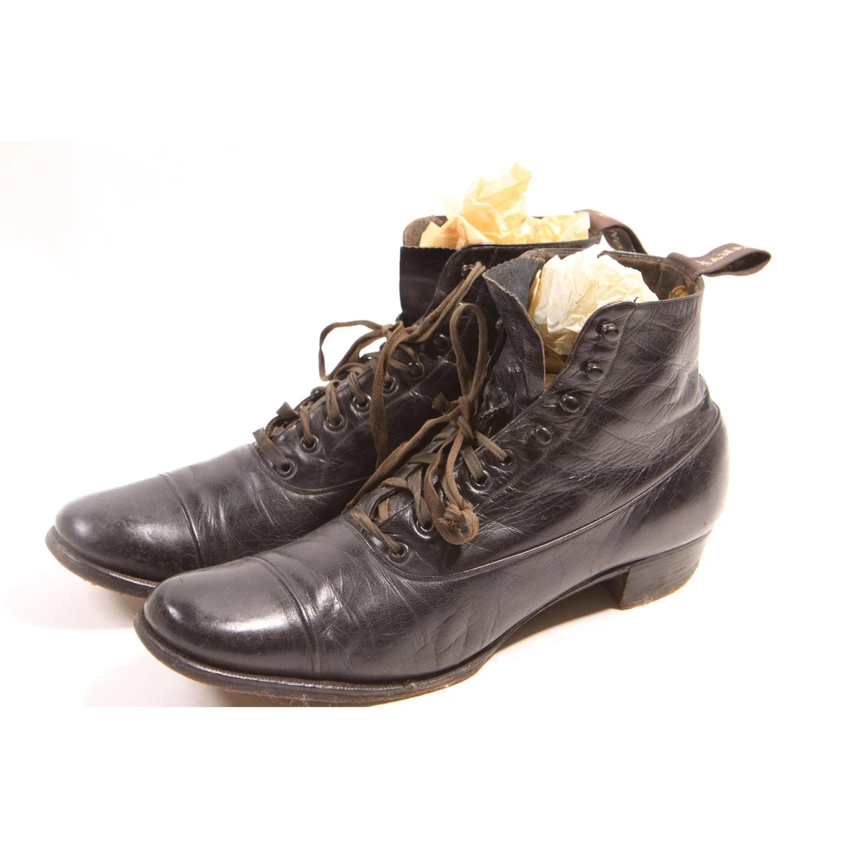 Leather Boots Vintage Men's 1900s Decade for sale | eBay