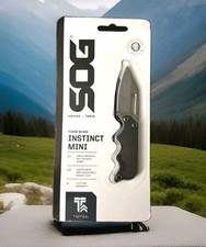 SOG INSTINCT MINI EDC Tactical Full Tang Fixed Blade G10 NECK Knife Nylon Sheath