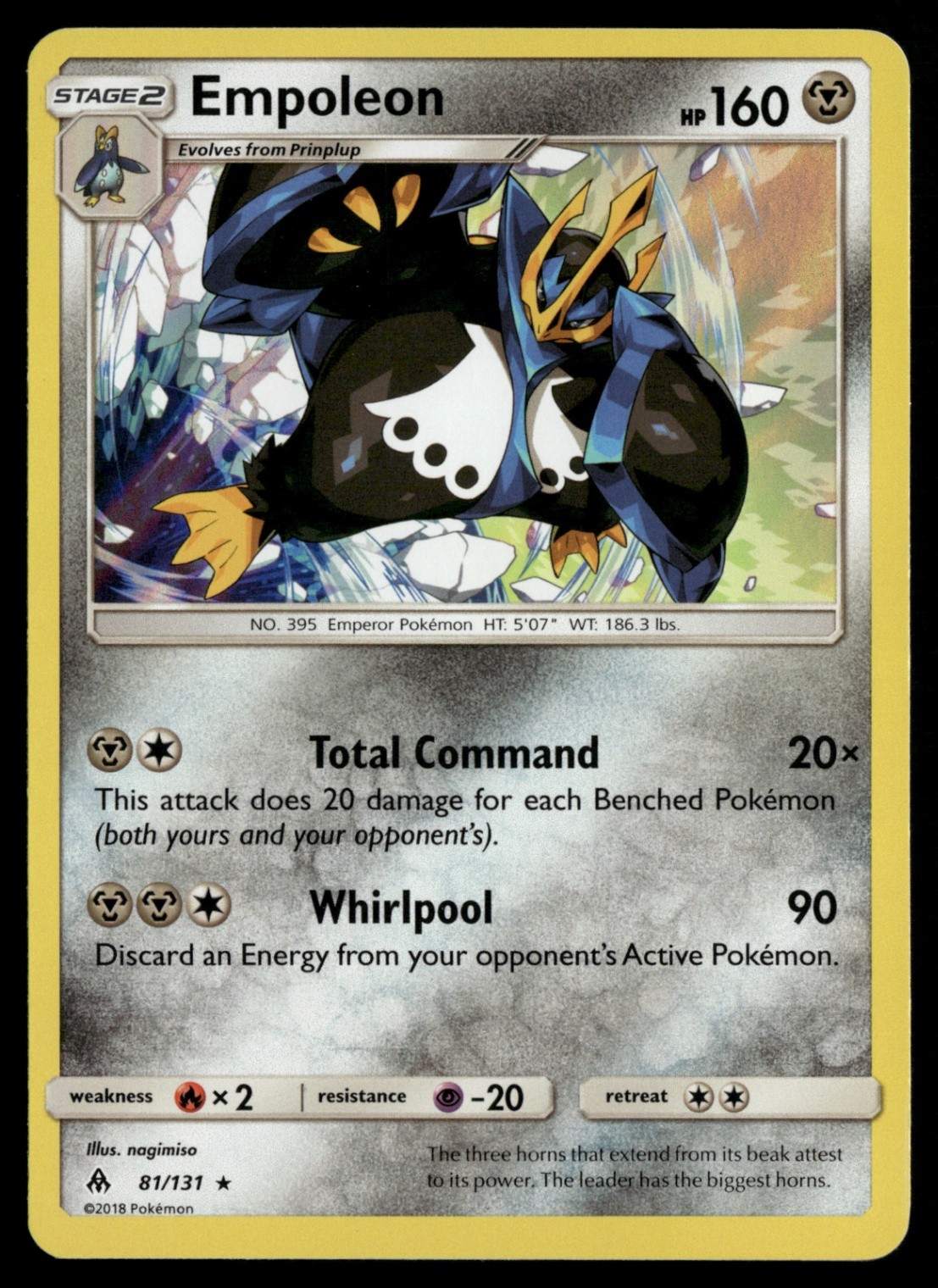 Empoleon SM - Forbidden Light 81/131 Pokemon TCG
