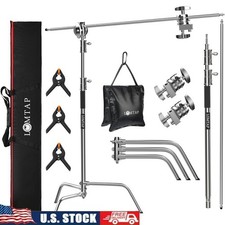 Adjustable Stainless Steel C-Bracket Stand Photography Equipment Max 10FT Height