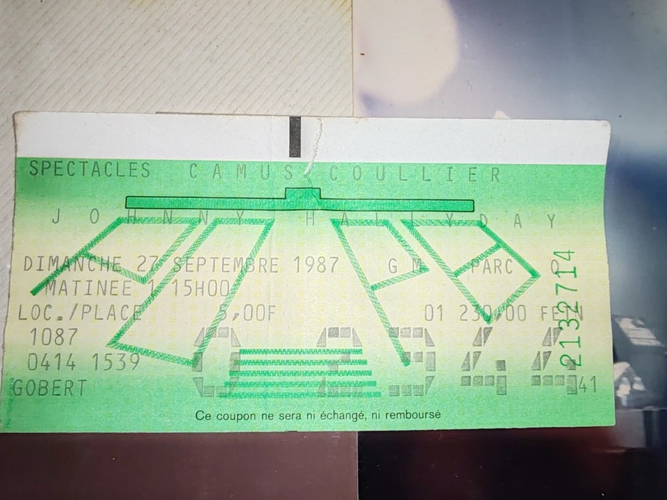 Lot De Photo De Johnny Hallyday Prise En Concert 1987  - Photo 4/4