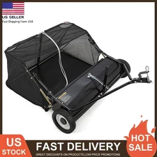 42'' Tow Behind Lawn Sweeper Leaf & Grass Collector w/Adjustable Sweeping Height