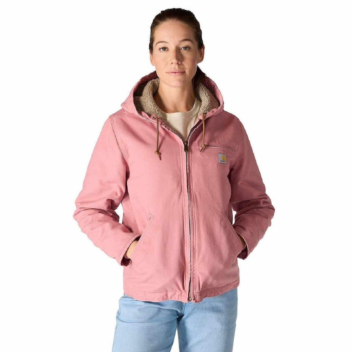 Carhartt Loose-Fit Washed Duck Sherpa-Lined Jacket for Ladies