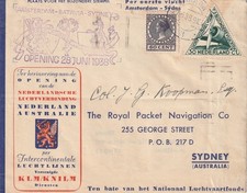 39) NETHERLANDS 1938 - FIRST FLIGHT AMSTERDAM-BATAVIA-SYDNEY + RETOUR
