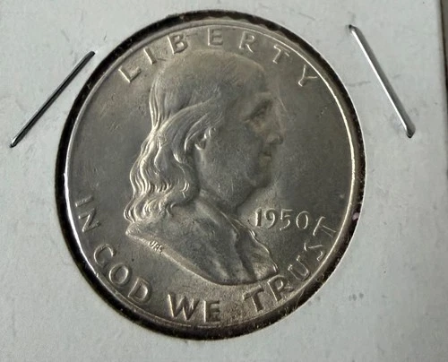 1950 Denver almost uncirculated liberty half dollar
