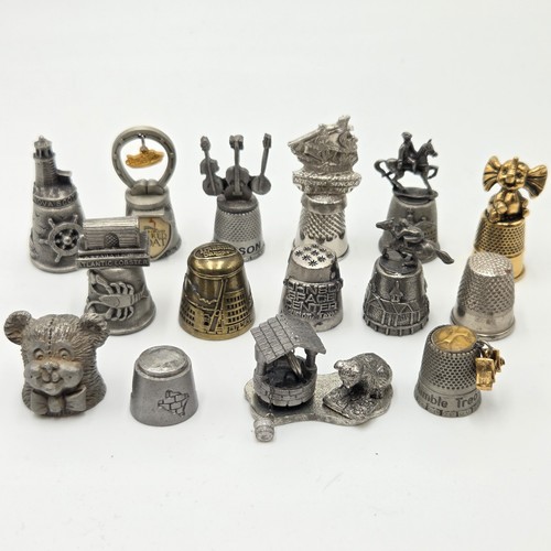 Thimbles Pewter & Metal Rare Lot #2. 15 Collectable thimbles Bundle. Pre-owned