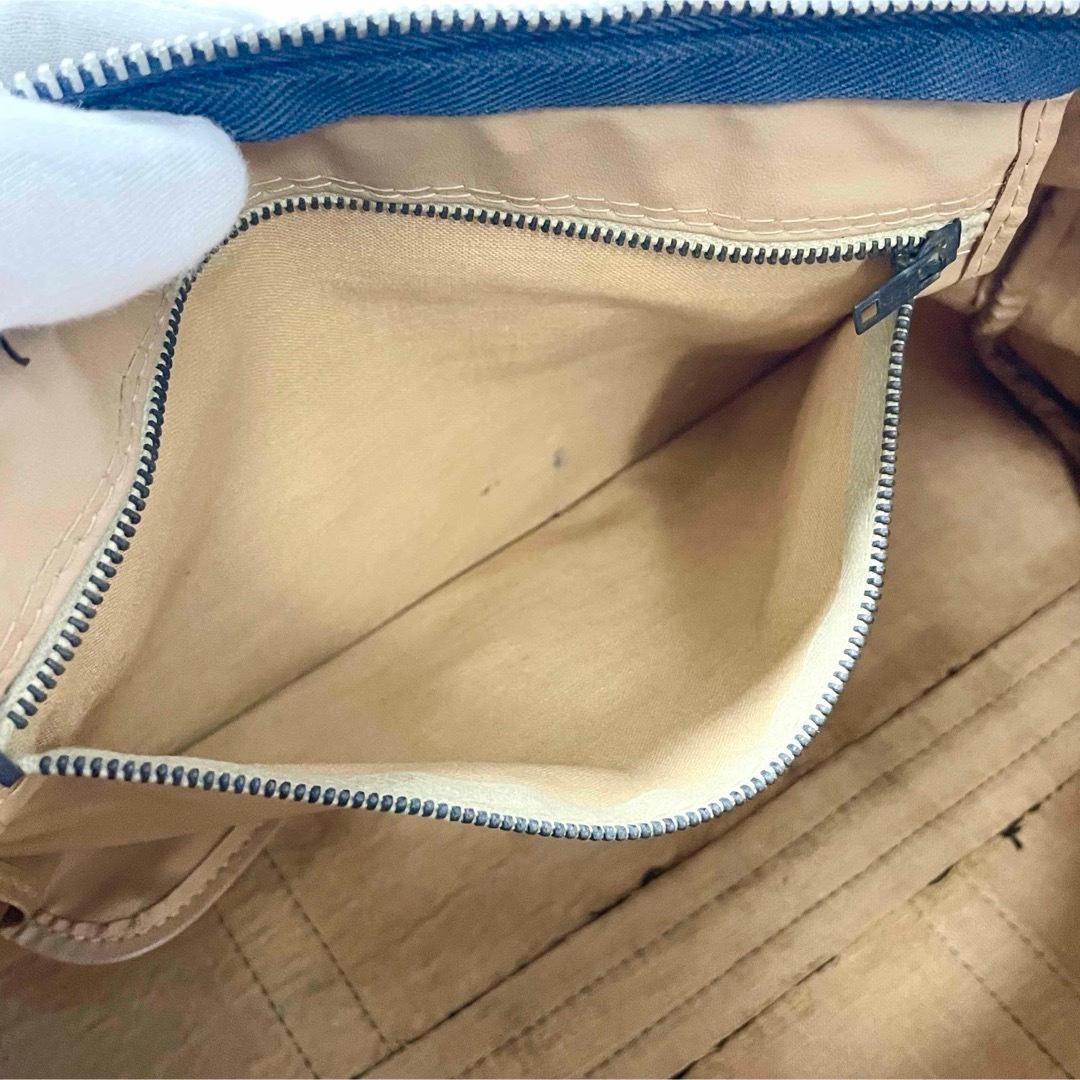 Christian Dior Boston Bag Canvas Navy Trotter Logo Women's From Japan Authentic thumbnail 18