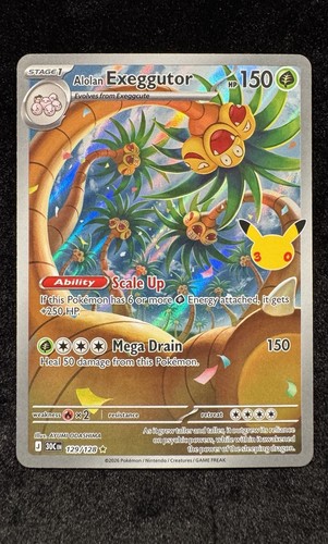 Alolan Exeggutor Holo 129/128 IR ME: 30th Celebration NM Pokemon Card