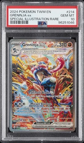 2024 POKEMON TWM EN-TWILIGHT MASQUERADE #214 GRENINJA EX PSA 10
