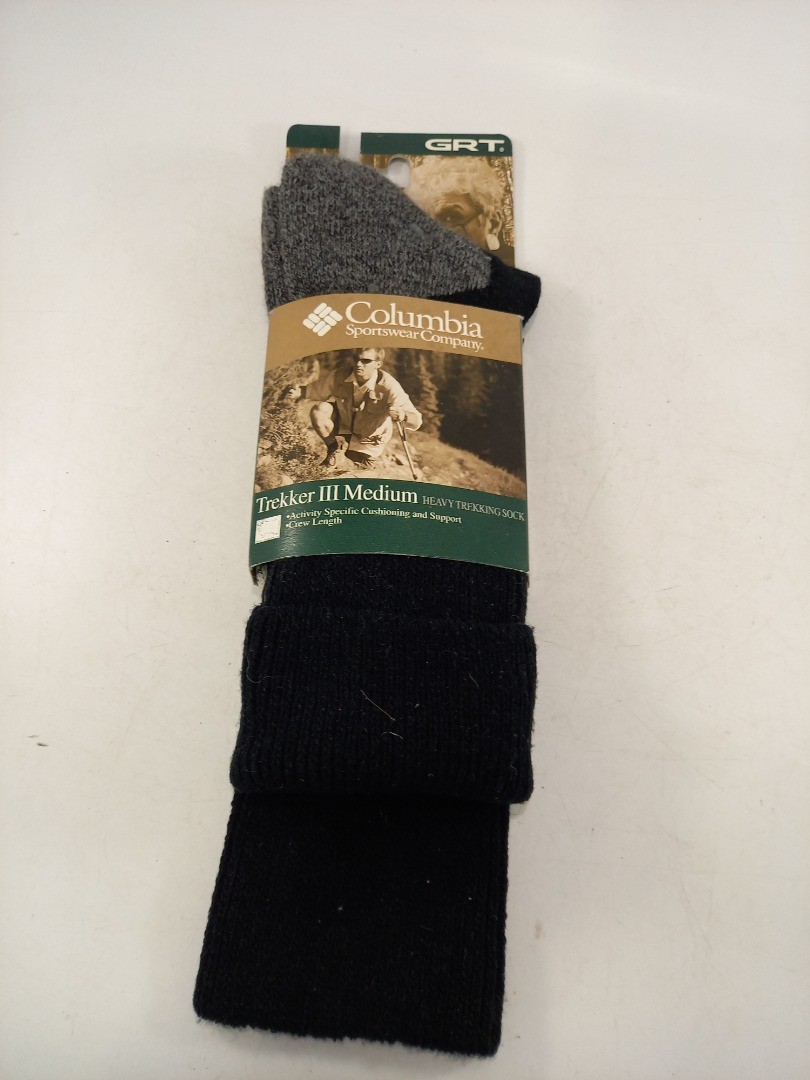 Columbia Socks Trekker III Medium-Heavy Trekking Merino Wool Mix Black Grey New  thumbnail 8