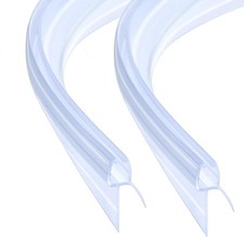 Pre Curved Shower Screen Seal Strip 2 x 90 cm for 4mm/5mm/6mm Glass Thickness