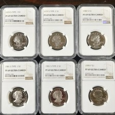 1979s T1 & T2, 1980s, 1981s T1 & T2, 1999 P Susan B Anthony Ngc PR 69 UC Lot(6)
