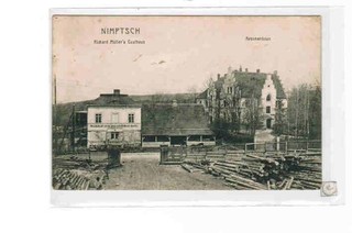 Deutschland Schlesien AK NIMPTSCH 1908 Krankenhaus Gasthaus Preußischer Hof