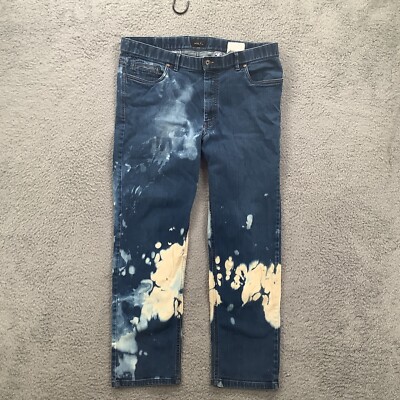 HILTL Jeans Mens 40x36 Blue Denim Distressed Straight Leg Skate Street  German