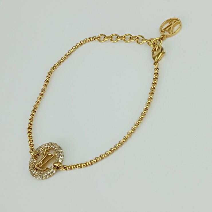 LOUIS VUITTON Bracelet Louise By Night M00758 Gold Metal