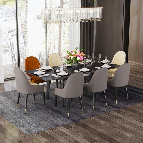 Wisfor Casual Rectangular Dining Extension Table Seats Up To 10, High End Marble - Picture 3 of 19