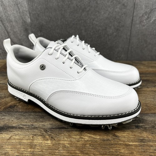 Zapatos de golf FootJoy Premiere Series Issette talla 6 para mujer blancos negros - Imagen 6 de 13