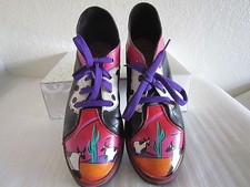 Unbranded Leather Moccasin Chukka Boot Handmade Hanpainted Womens Sz 91/2