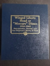 Whitman Winged Liberty Head or Mercury Dime Coin Album Book # 2 1916-1945 #9118