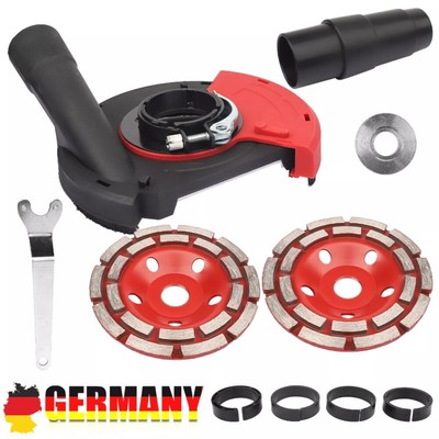 Absaughaube für Winkelschleifer 2x Diamantschleiftopf 125 Beton Turbo Segment DE