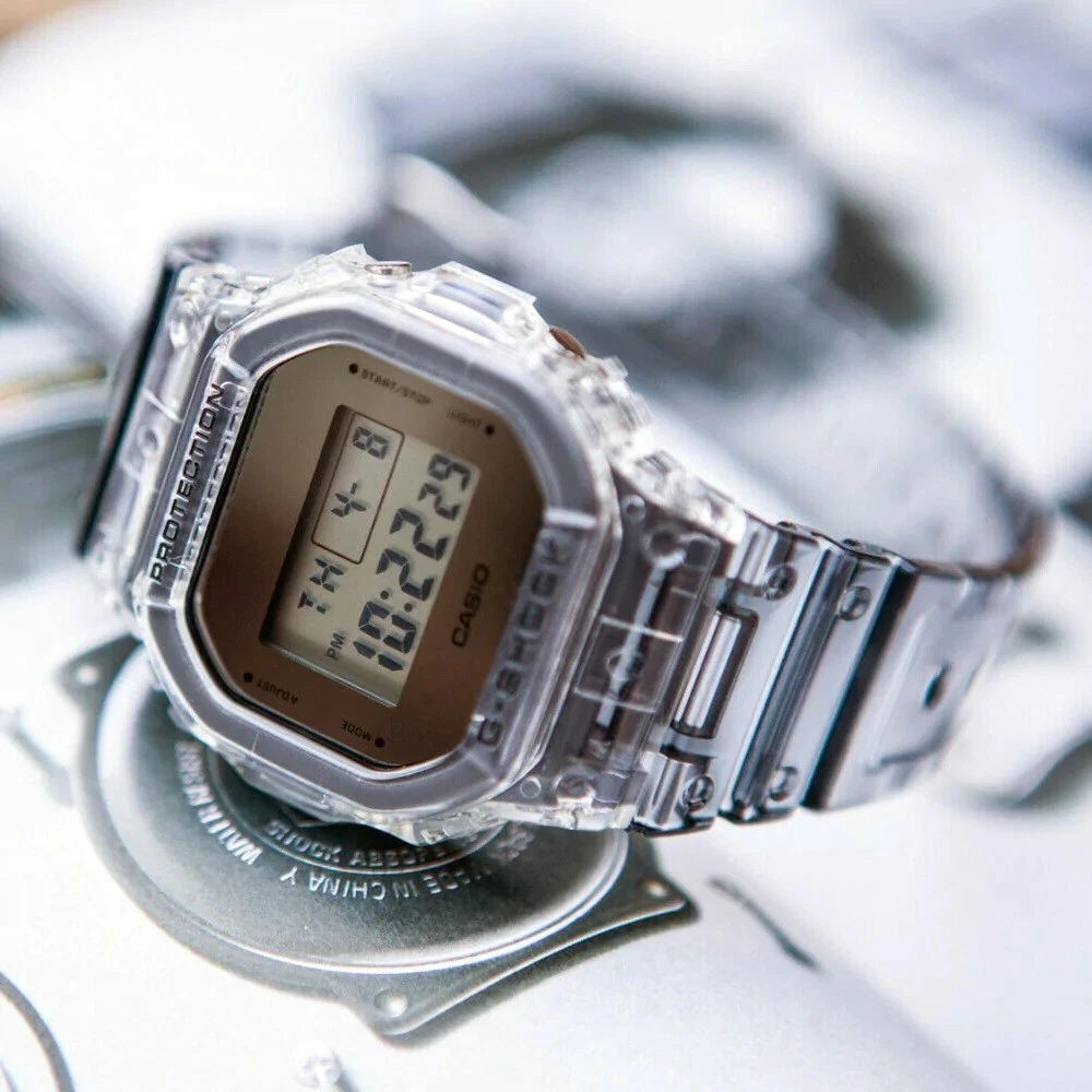 New Casio G Shock Watch Semi Transparent Special Colour Edition Digi DW5600SK 1