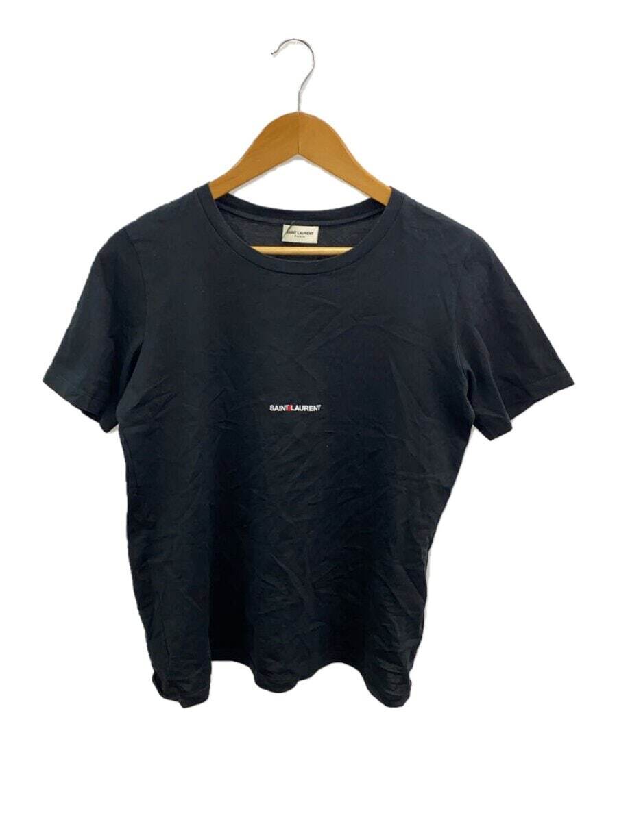 SAINT LAURENT small logo print TShirt black XS U