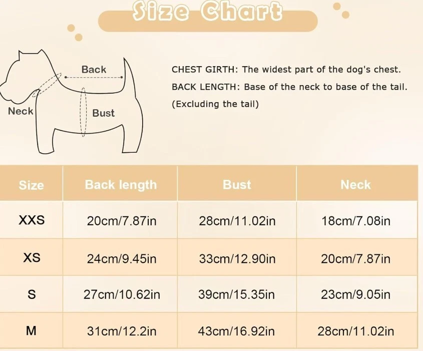 Dog Sweater Clothes for XXS extra small Dress Warm Fleece Leopard pattern Beige - Image 2 of 4