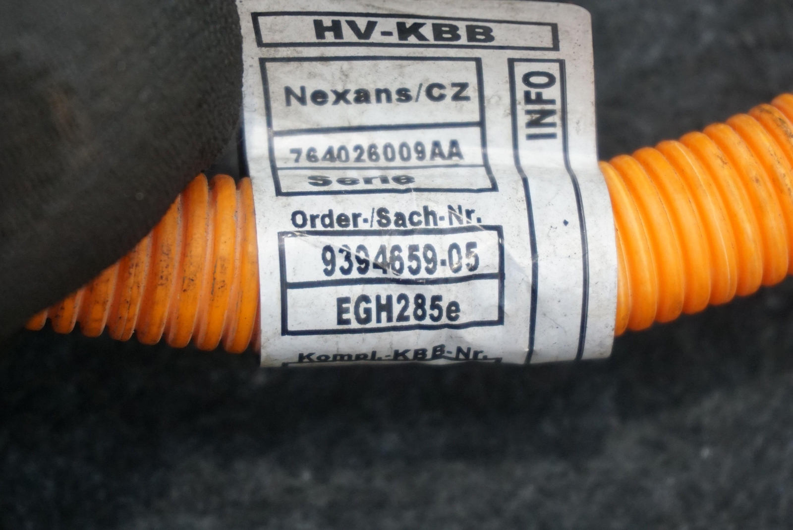 Instant Heater EME High Voltage Cable 61129394659 61129394661 OEM BMW i8 2014-19