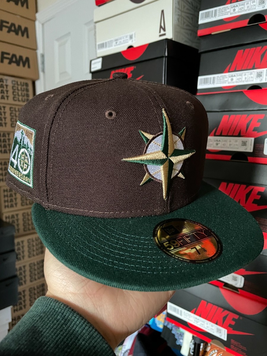 Exclusive Brown Green Seattle Mariners 7 1/4 Grey UV 40th