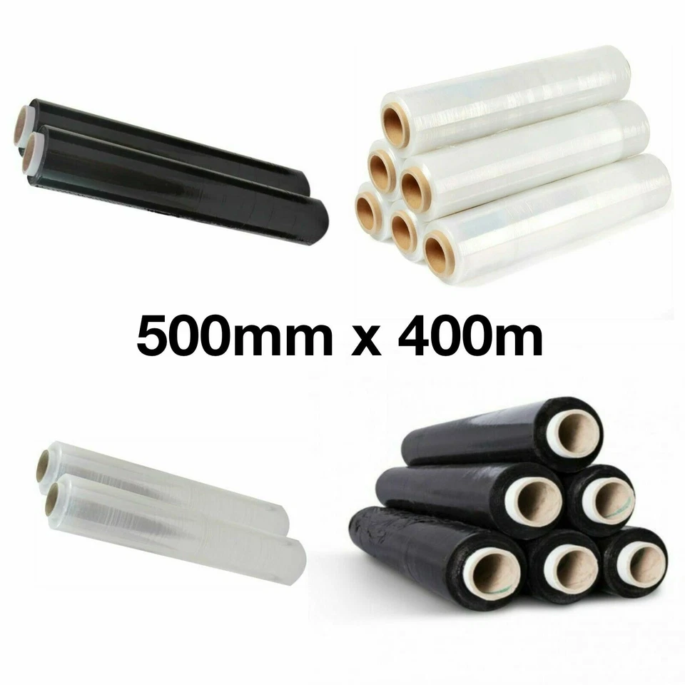 STRONG PALLET STRETCH SHRINK WRAP PARCEL PACKING CLING FILM 500MM X 400M