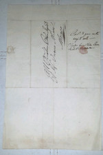 COLLEZIONE DOCUMENTI ANTICHI: Lettera Prefilatelica  1852 Montetortore -Manaro