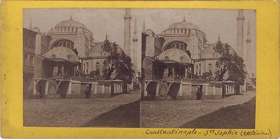 Photographie Stéréoscopique Vintage D'Istanbul (Constantinople) C.1865 - Procédé Albumine - Tirage Original