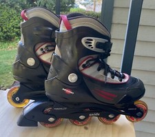 Oxide Inferno Men  s In Line Roller Blades Size 8 Black Grey Red