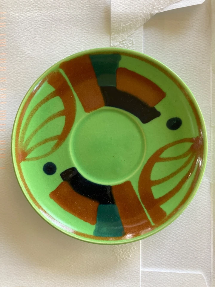 Conjunto de 4 xícaras de café expresso estilo retrô com pires combinando - Imagem 4 de 4